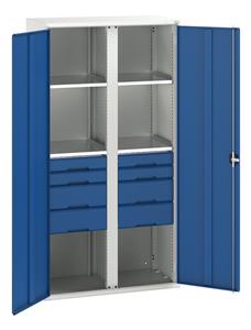 Verso 1050x550x2000H Partition Cupboard 8 Drawer 4 Shelf Bott Verso Basic Tool Cupboards Cupboard with shelves 59/16926583.11 Verso 1050x550x2000H Kitted Partn Cupd.jpg